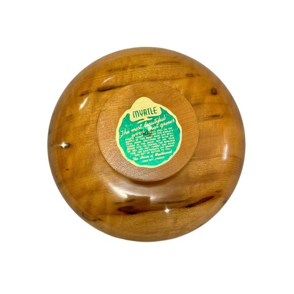 Rare Vintage Myrtle Wood Pedestal Bowl - Picture 5 of 8